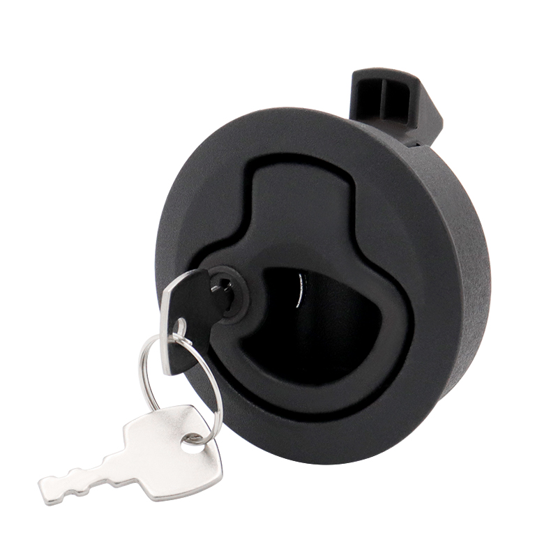 Black Pull Ring Slam Latch Camper RV Cab