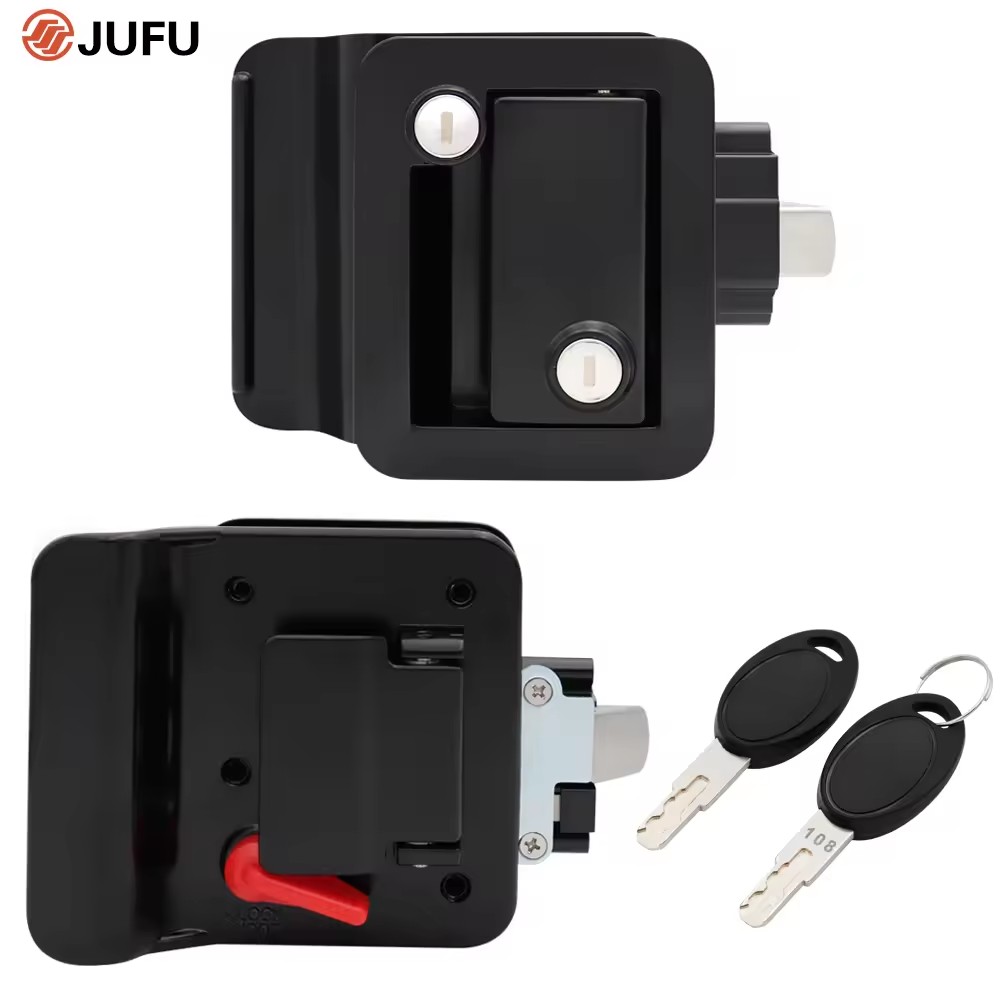 Black RV Recreation Vehicle Travel Trailer Camper Entry Door Latches Lock SS6206