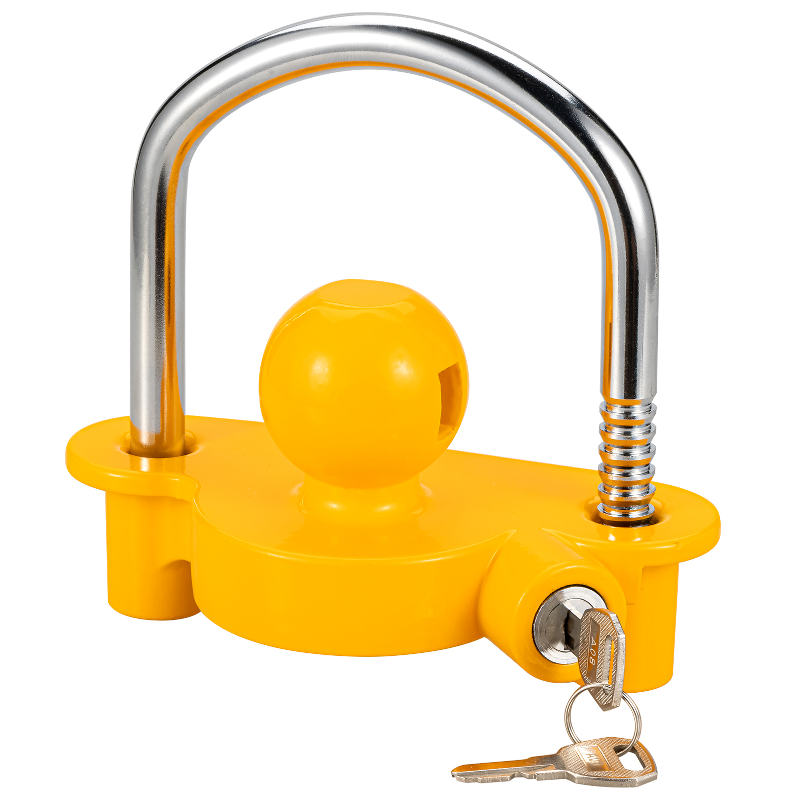 U-shaped Adjustable Trailer Hitch Ball Coupler Latch Lock Emergency Tool Car Hook Flower Basket Lock Trailer Anti-theft Lock