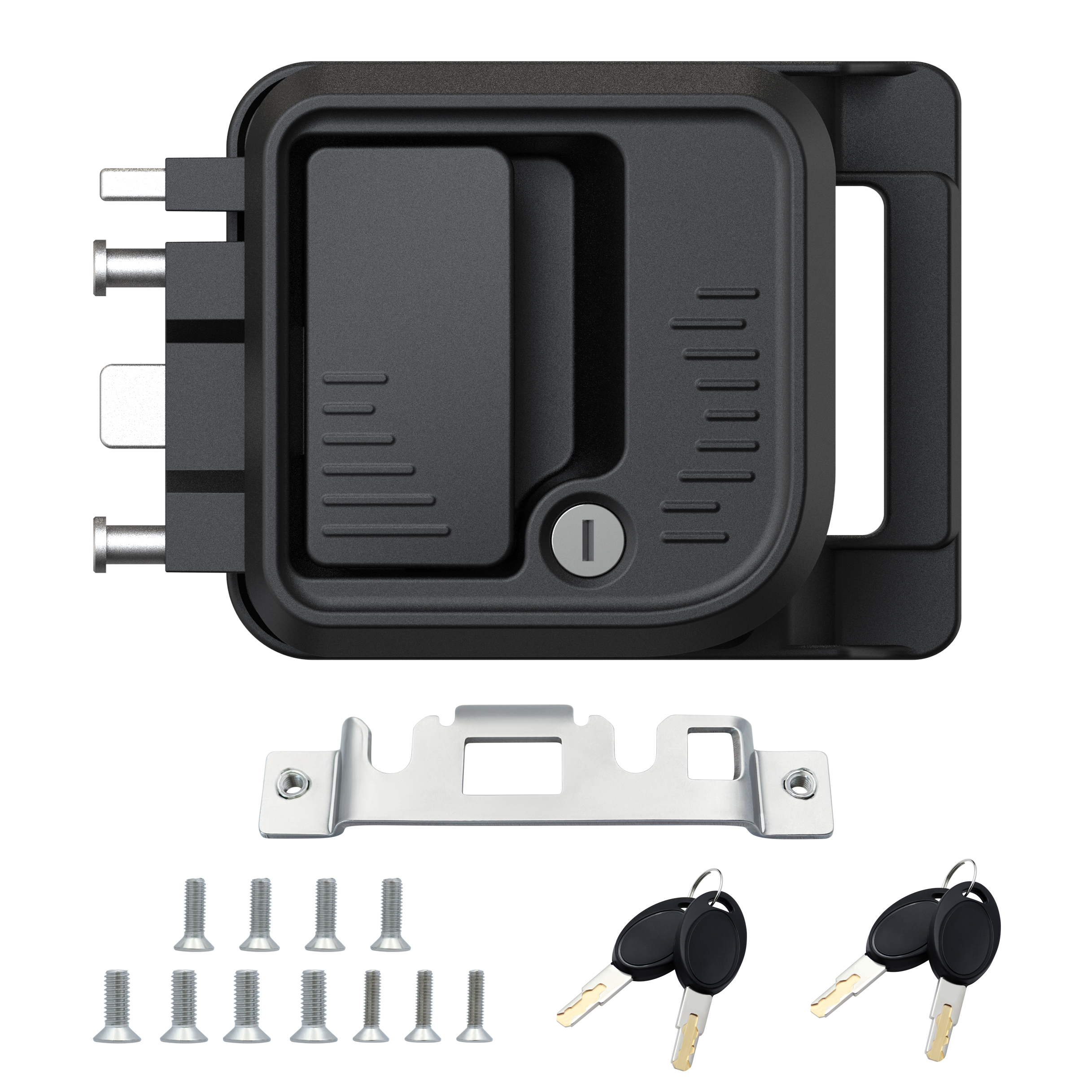 RV Entry Door Lock Aluminum Zinc Key Lock Inches Waterproof Replacement Kit for Camper Travel Traile