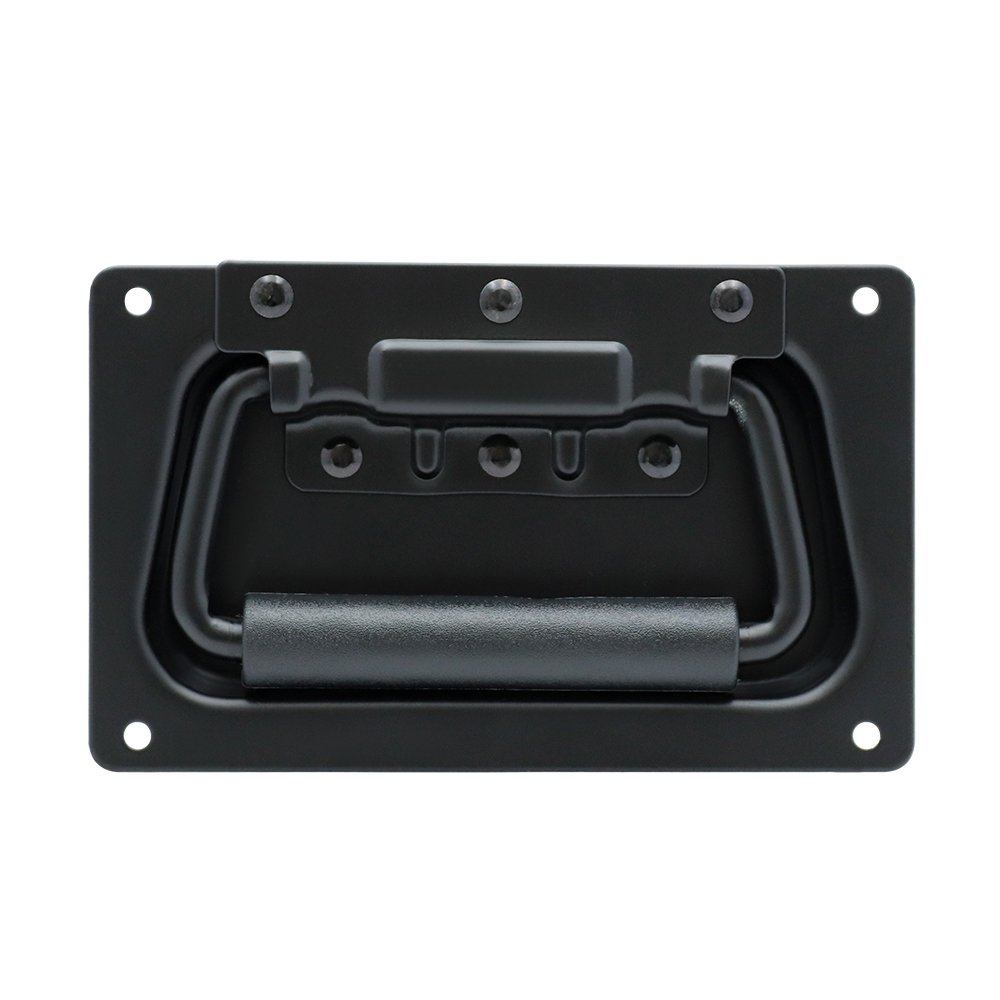 Black Steel Folding Pull Handle for Toolboxes & Pickup Truck Tool Boxes-LS06-1